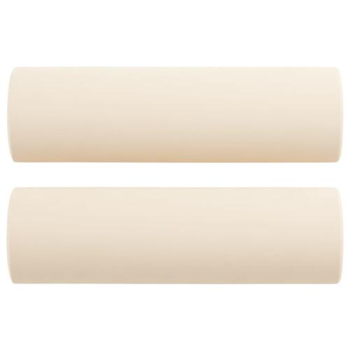 Pyntepuder 2 stk. Ø15x50 cm velour cremefarvet