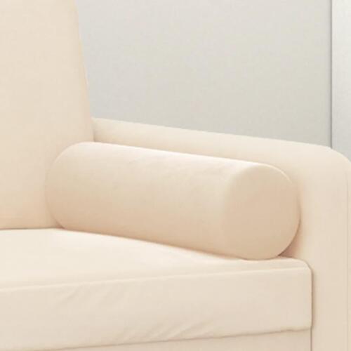 Pyntepuder 2 stk. Ø15x50 cm velour cremefarvet