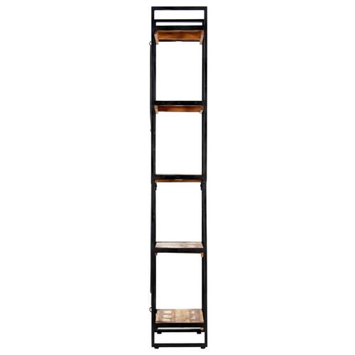 Bogreol med 5 hylder 60x30x180 cm massivt genbrugstræ