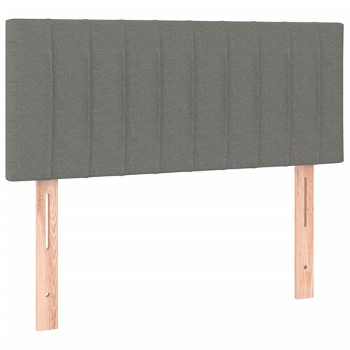 Kontinentalseng med madras 100x200 cm stof mørkegrå