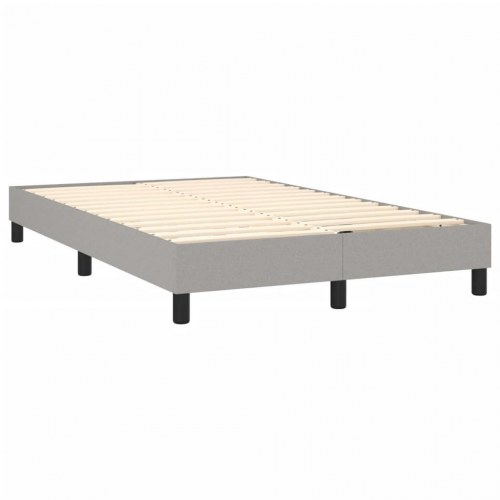 Kontinentalseng med madras 120×200 cm - stof, lysegrå