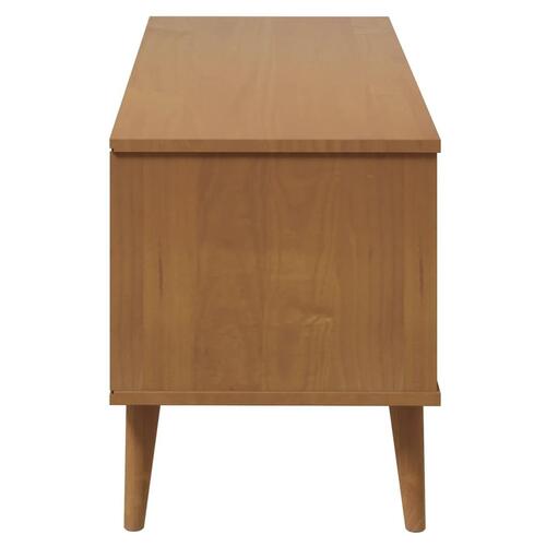 Tv-skab MOLDE 106x40x49 cm massivt fyrretræ brun