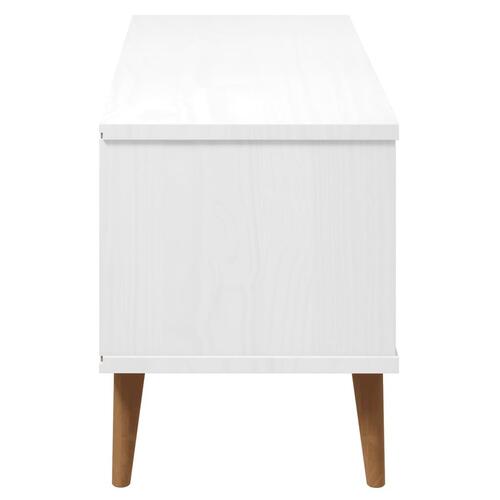 Tv-skab MOLDE 106x40x49 cm massivt fyrretræ hvid
