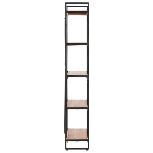 Bogreol i 5 niveauer 140x30x180 cm massivt akacietræ