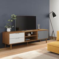 Tv-skab MOLDE 158x40x49 cm massivt fyrretræ brun