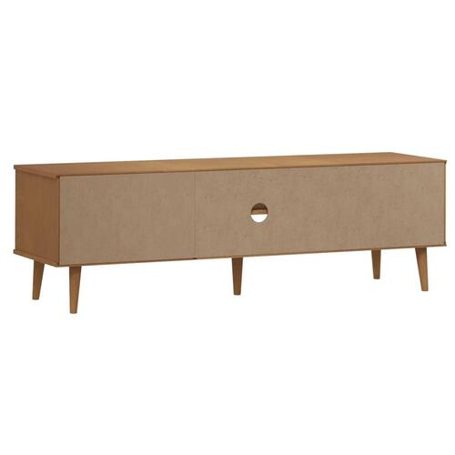 Tv-skab MOLDE 158x40x49 cm massivt fyrretræ brun