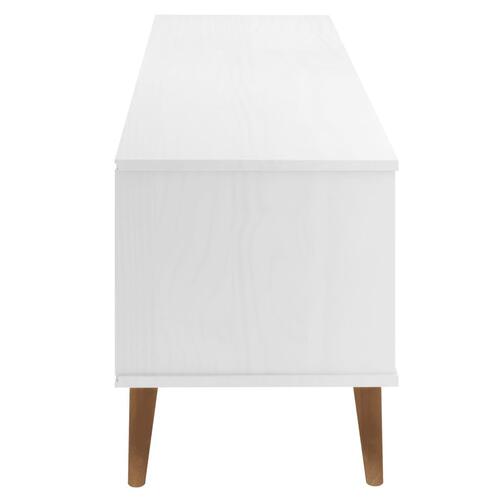 Tv-skab MOLDE 158x40x49 cm massivt fyrretræ hvid