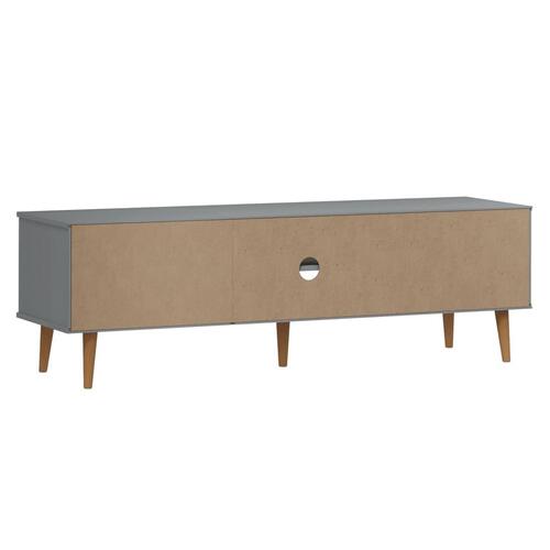 Tv-skab MOLDE 158x40x49 cm massivt fyrretræ grå