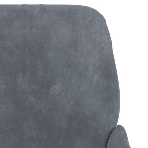 Lænestol 62x79x79 cm velour mørkegrå