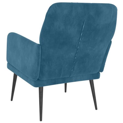 Lænestol 62x79x79 cm velour blå