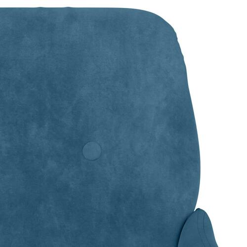 Lænestol 62x79x79 cm velour blå