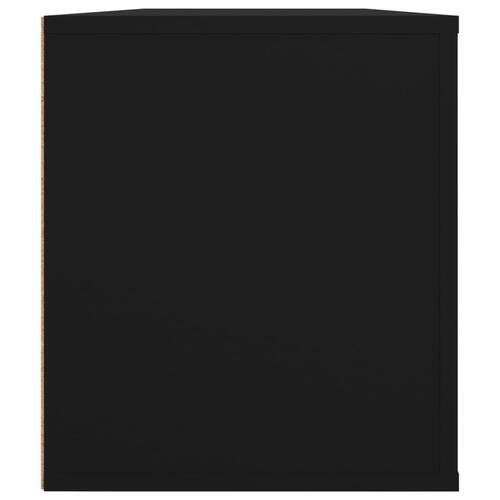 Tv-bord 100x35x40 cm konstrueret træ sort