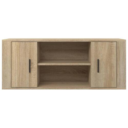 Tv-bord 100x35x40 cm konstrueret træ sonoma-eg