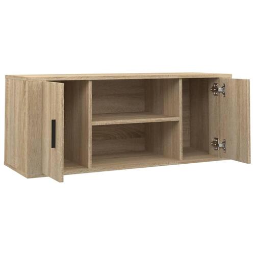 Tv-bord 100x35x40 cm konstrueret træ sonoma-eg