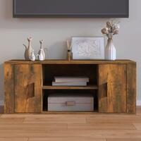 Tv-bord 100x35x40 cm konstrueret træ røget egetræsfarve