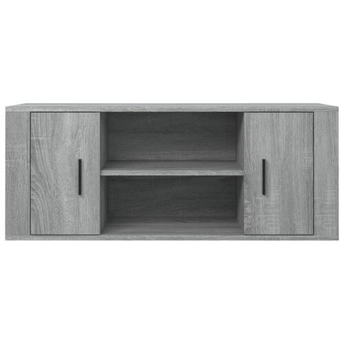 Tv-bord 100x35x40 cm konstrueret træ grå sonoma-eg