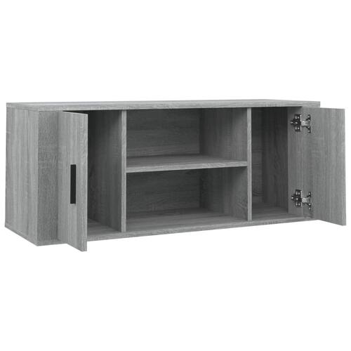 Tv-bord 100x35x40 cm konstrueret træ grå sonoma-eg