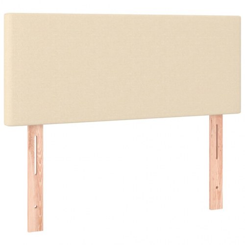 Kontinentalseng med madras 100×200 cm - stof, cremefarvet