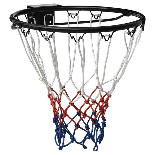 Basketkurv 39 cm stål sort