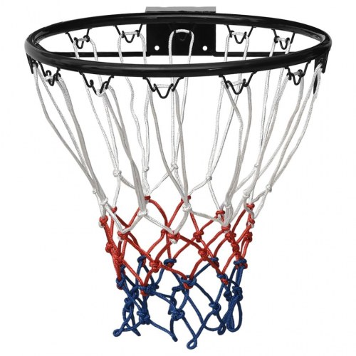 Basketkurv 39 cm i stål - sort med net