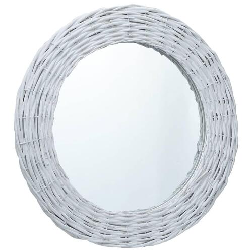 Spejl 50 cm flet hvid