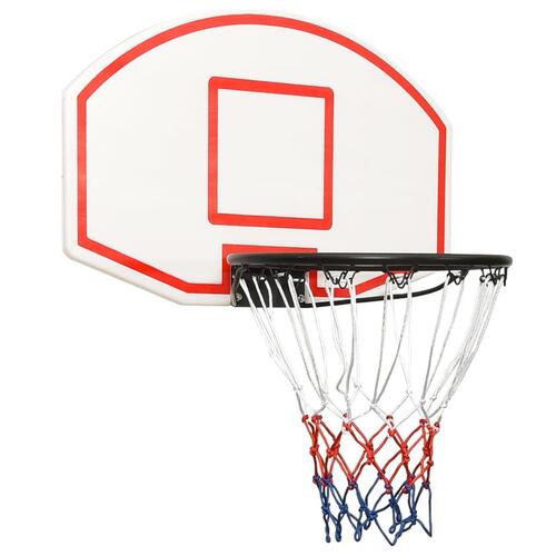 Basketballkurv med plade 71x45x2 cm polyethylen hvid