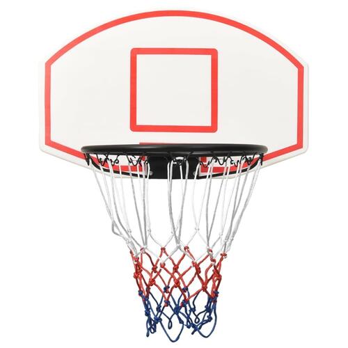 Basketballkurv med plade 71x45x2 cm polyethylen hvid