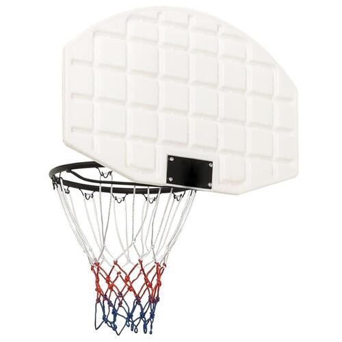 Basketballkurv med plade 71x45x2 cm polyethylen hvid