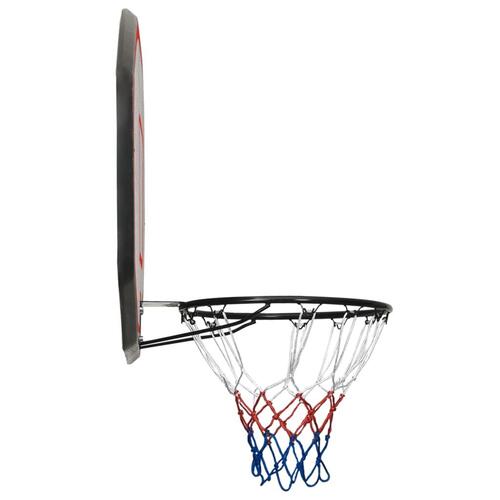 Basketballkurv med plade 109x71x3 cm polyethylen sort