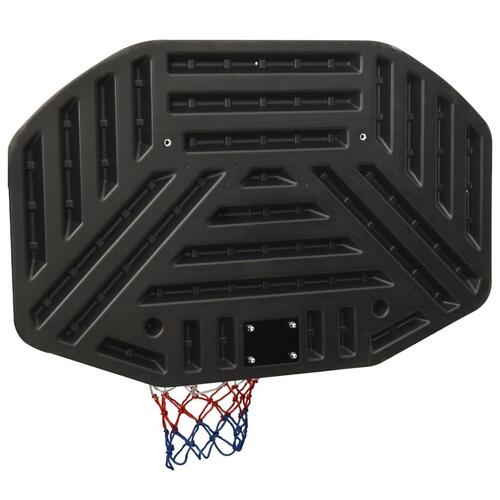 Basketballkurv med plade 109x71x3 cm polyethylen sort