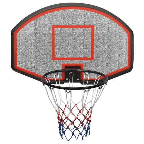 Basketballkurv med plade 90x60x2 cm polyethylen sort
