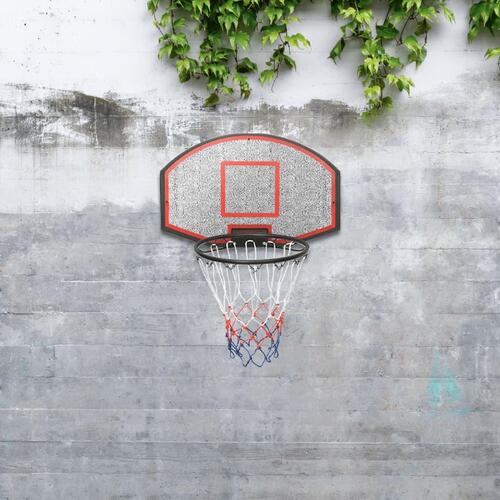 Basketballkurv med plade 71x45x2 cm polyethylen sort