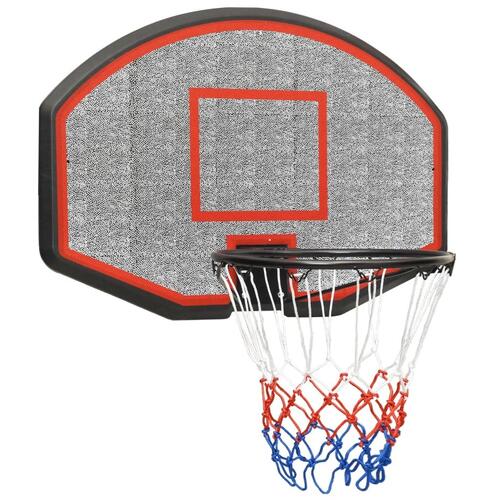 Basketballkurv med plade 71x45x2 cm polyethylen sort