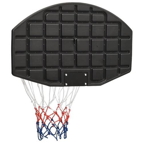 Basketballkurv med plade 71x45x2 cm polyethylen sort