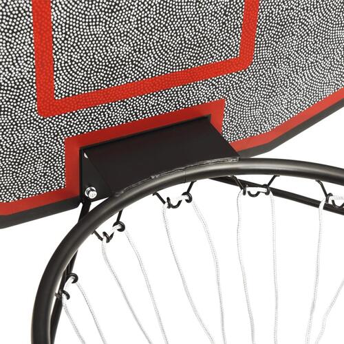 Basketballkurv med plade 71x45x2 cm polyethylen sort