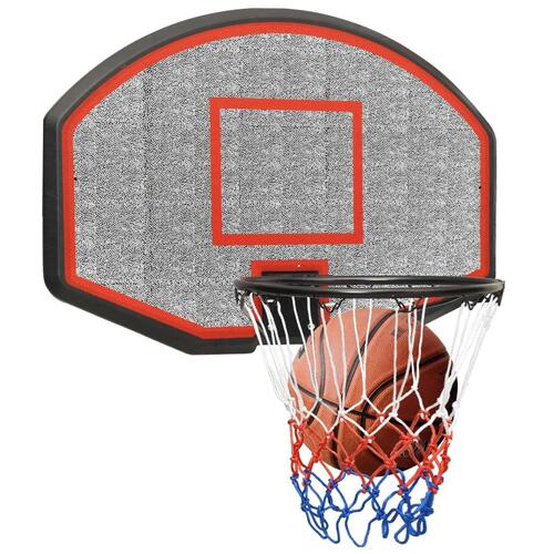 Basketballkurv med plade 71x45x2 cm polyethylen sort