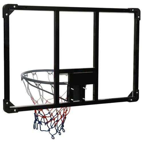 Basketballkurv med plade 90x60x2,5 cm polycarbonat transparent