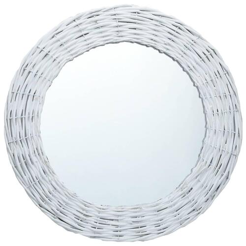 Spejl 60 cm flet hvid