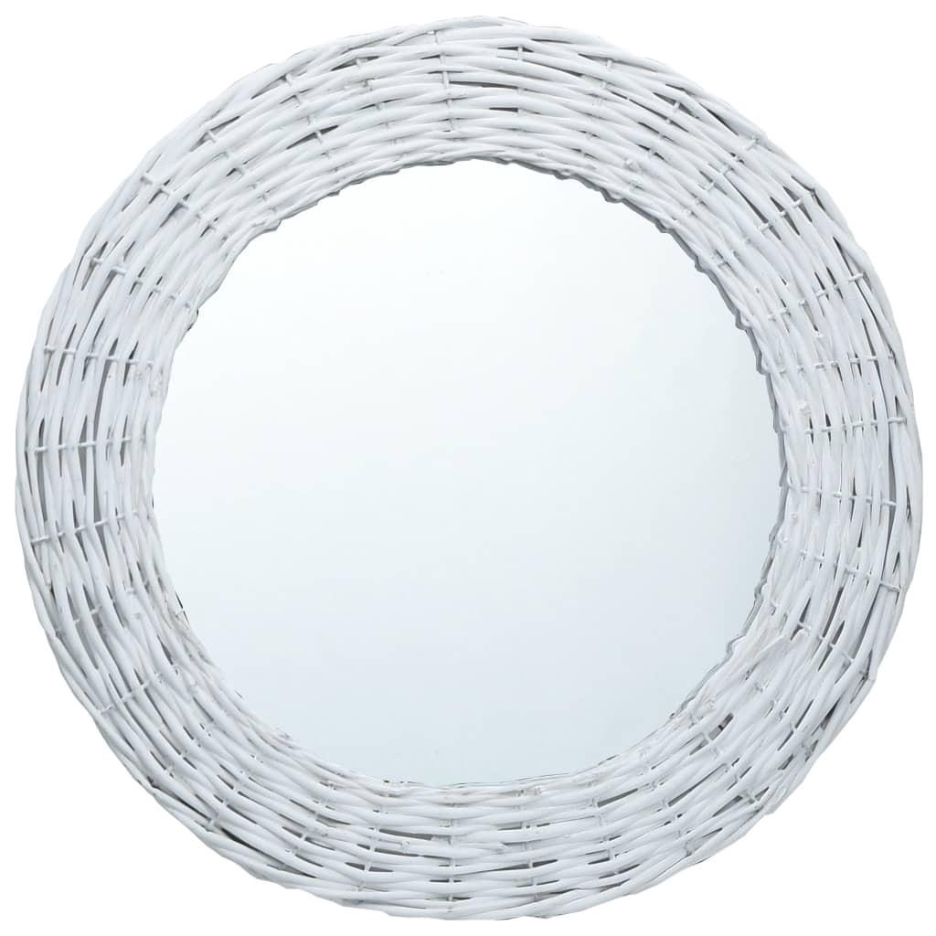 Spejl 60 cm flet hvid