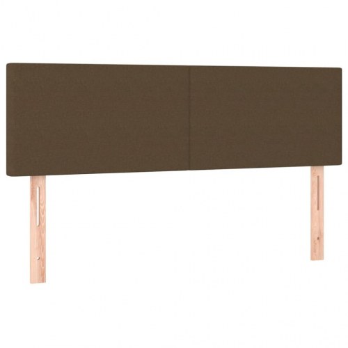 Kontinentalseng med madras 140×190 cm - stof, mørkebrun