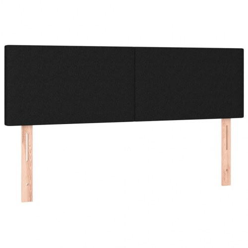 Kontinentalseng med madras 140×200 cm - stof, sort
