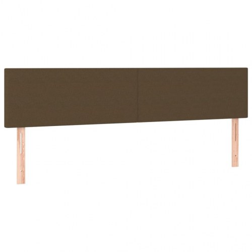 Kontinentalseng med madras 160×200 cm - stof, mørkebrun