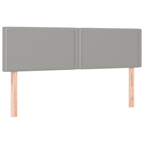 Kontinentalseng med madras 140×190 cm - stof, lysegrå