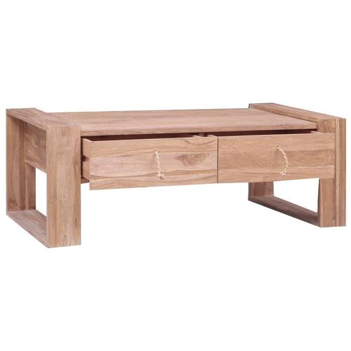 Sofabord 110x60x40 cm massivt teaktræ