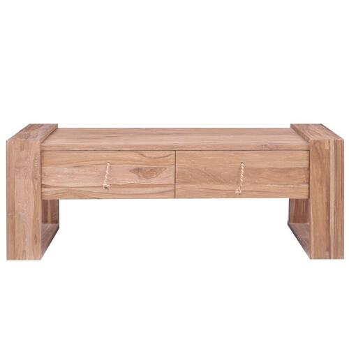 Sofabord 110x60x40 cm massivt teaktræ
