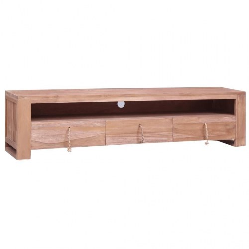 Tv-skab 140x30x35 cm massivt teaktræ