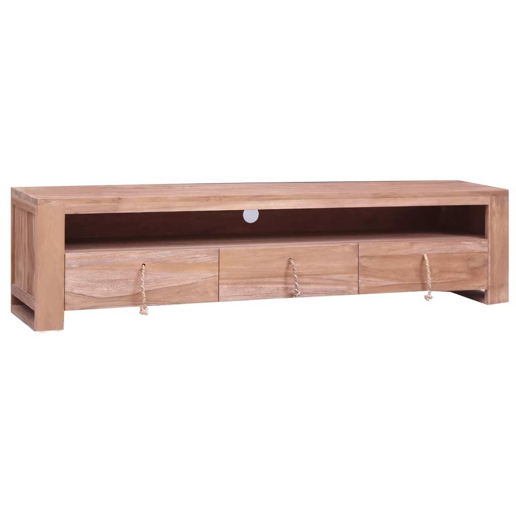 Tv-skab 140x30x35 cm massivt teaktræ