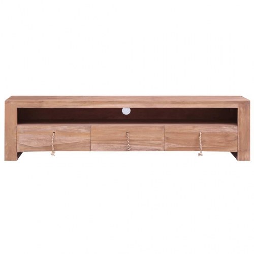 Tv-skab 140x30x35 cm massivt teaktræ