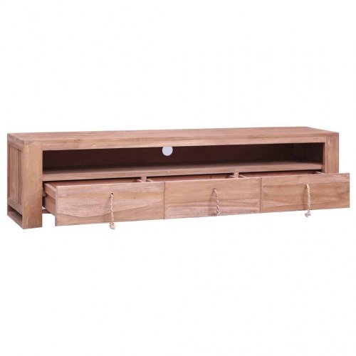 Tv-skab 140x30x35 cm massivt teaktræ