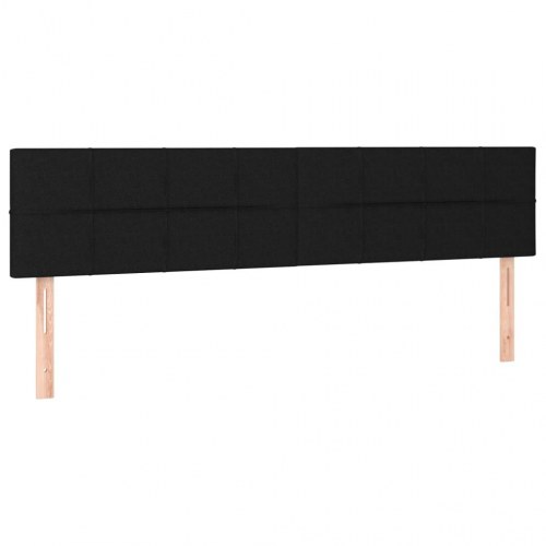 Kontinentalseng med madras 180x200 cm - stof, sort